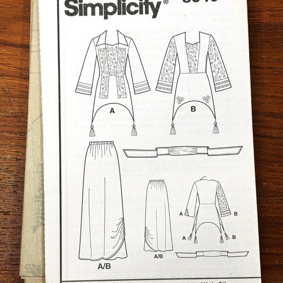 Simplicity Retro Pattern 8640 Sz 18-20 Edwardian Dress Drop Tunic NWT NOS - Picture 3 of 6